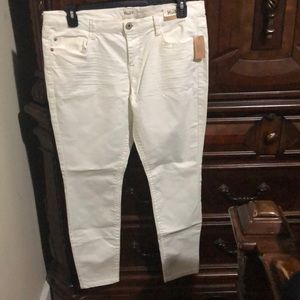 White Low Rise Skinny Jeans